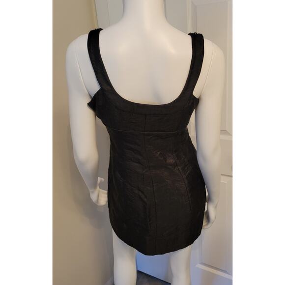 Laundry by Shelli Segal Beaded Black Sheath Short Party Dress Sleeveless Size 0 - Picture 6 of 10